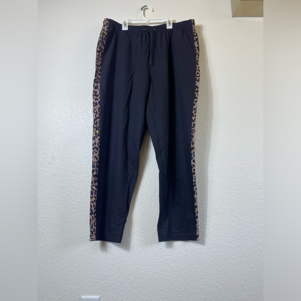 Men’s Track Pants Leopard Sides Made with Coconut Husk sz XXL